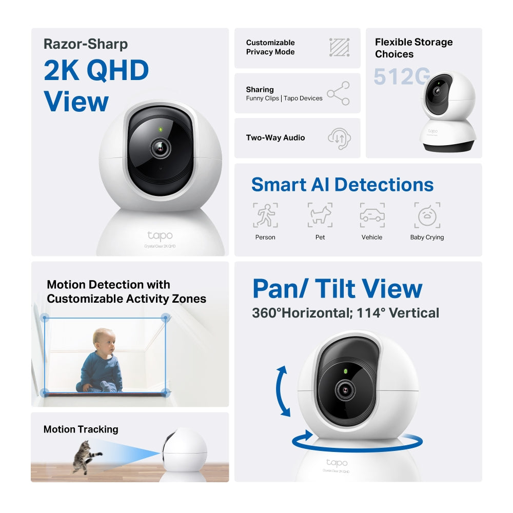 Caméra Wi-Fi Tapo C220 2K