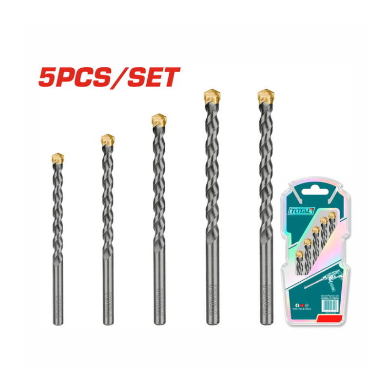 Ensemble de foret pour beton 5pcs TOTAL TACSD5055