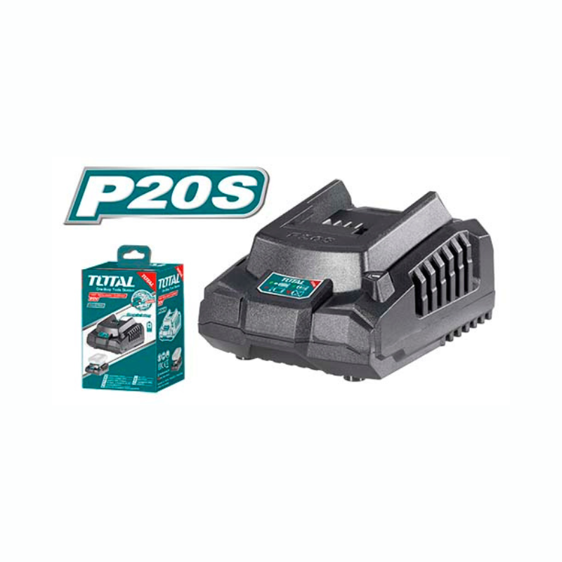 Chargeur rapide et intelligent TOTAL TFCLI2001 20 V 2 A
