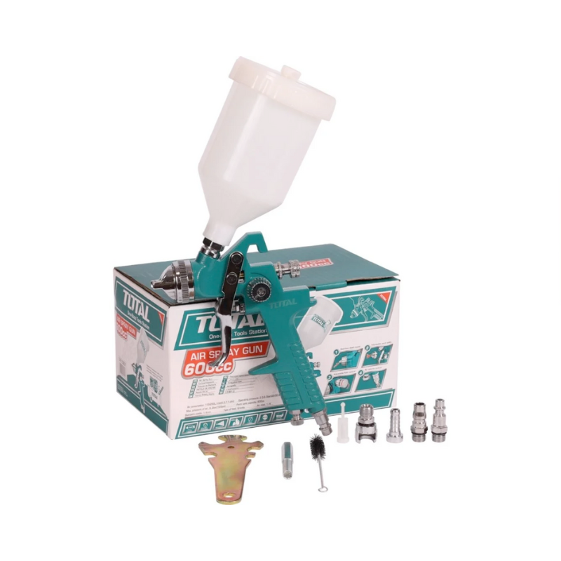 Pistolet à peinture pneumatique 600cc 1.4mm TOTAL TAT10601