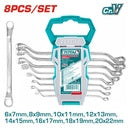 Jeu de 8 clè OFFSET RING SPANNER TOTAL THT102486