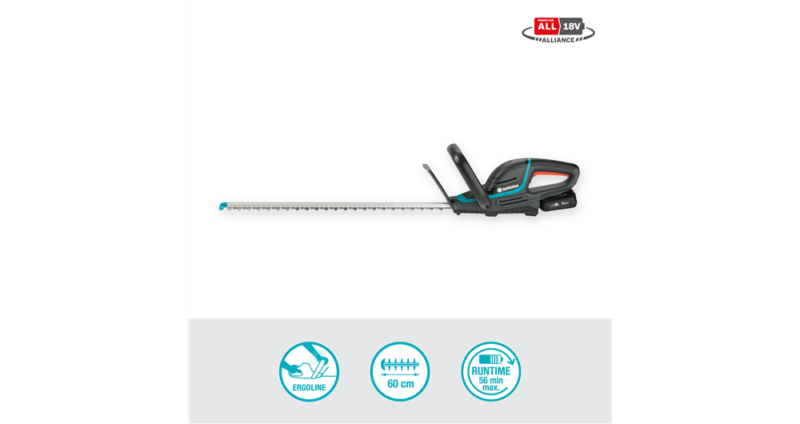 Taille-haies sans fil ComfortCut 60/18V P4A avec batterie Gardena — vue 2