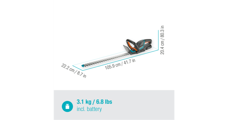 Taille-haies sans fil ComfortCut 60/18V P4A avec batterie Gardena — vue 3