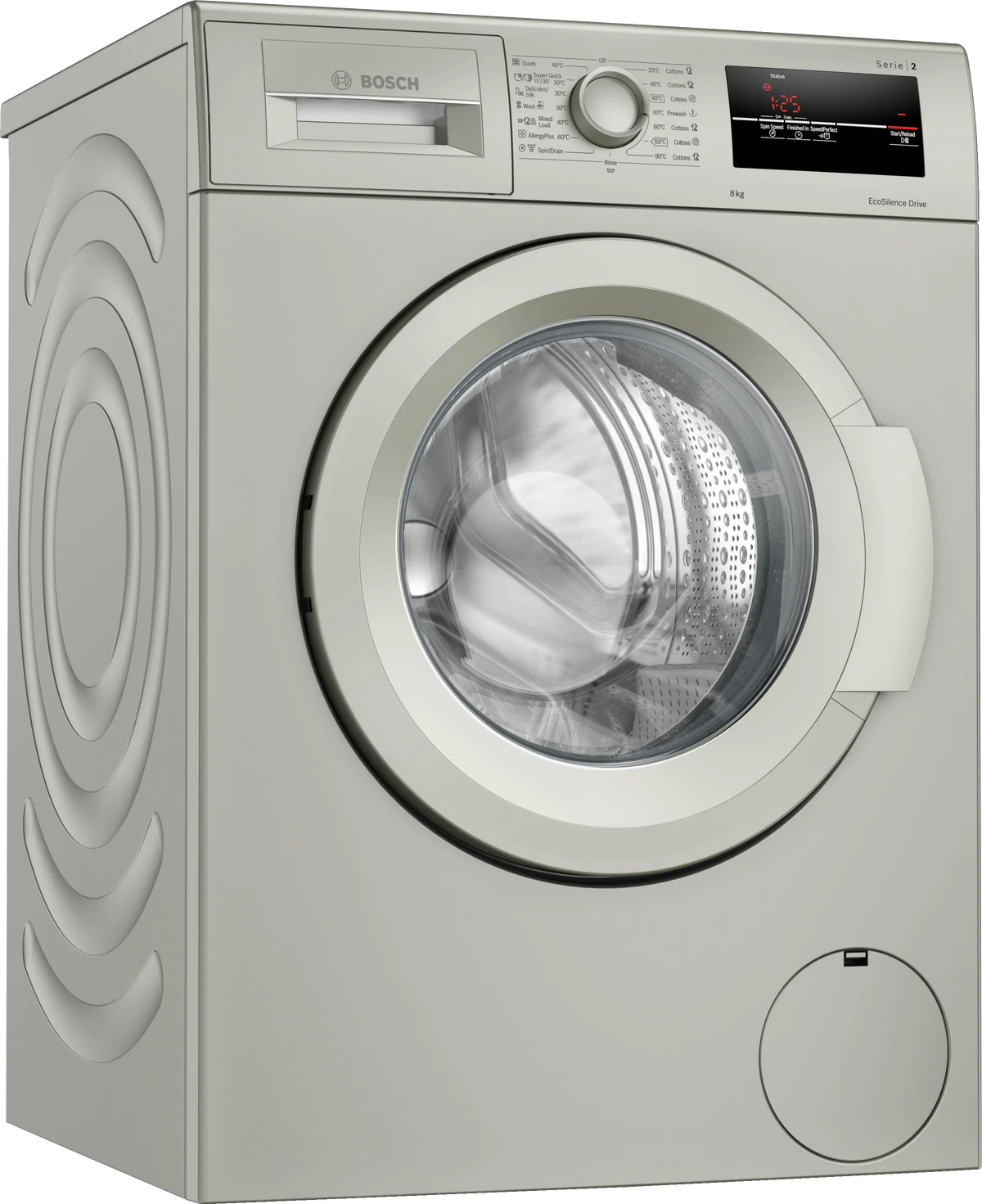 Machine à laver frontale 8 kg 1000 tr/min inox — Bosch WAJ2018SMA