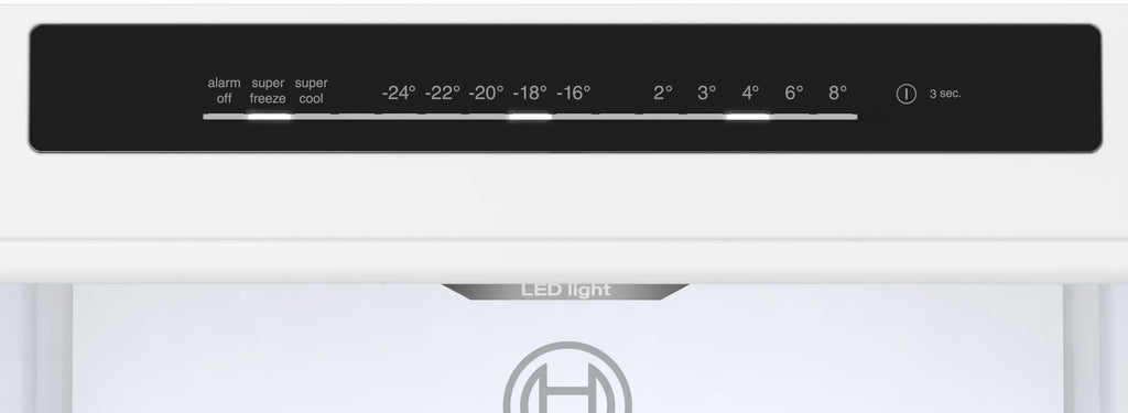 Commande électronique à affichage LED du Bosch KGN362LDF