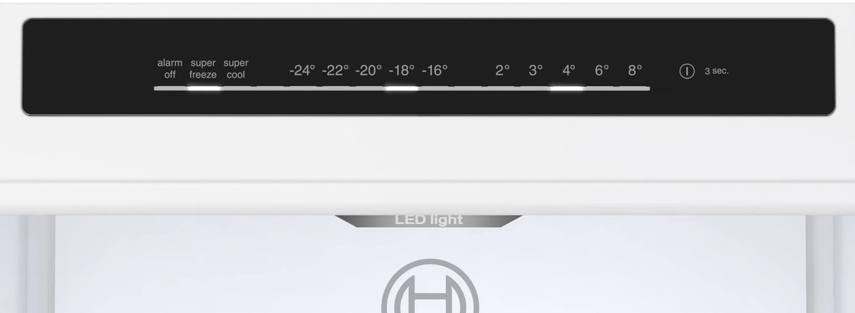 Commande électronique à affichage LED du Bosch KGN362LDF