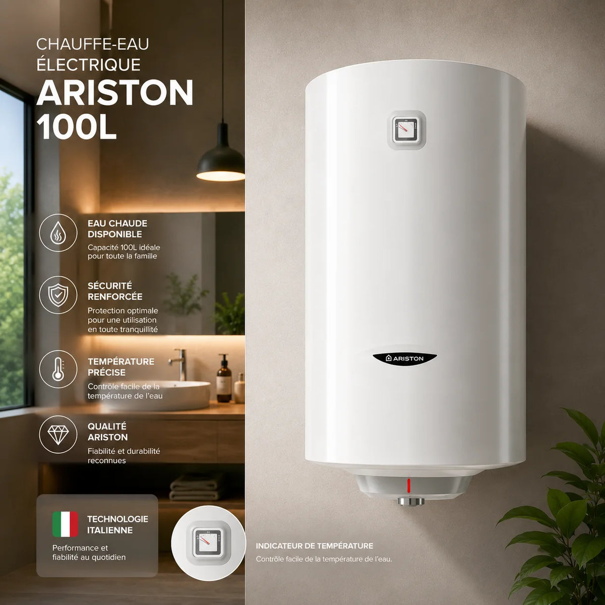 chauffe eau electrique Ariston 100L