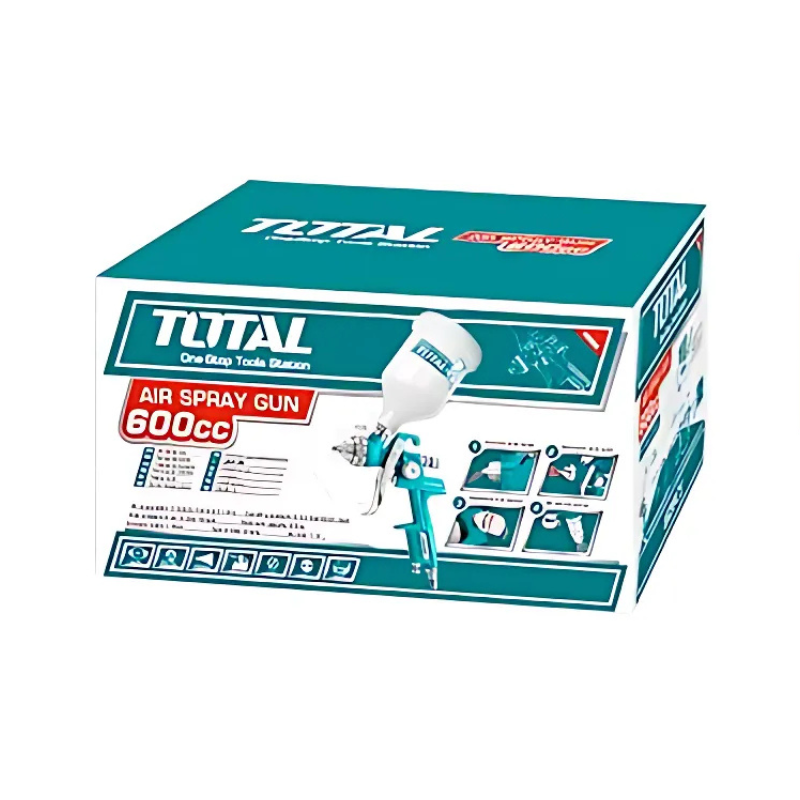Pistolet à peinture pneumatique 600cc 1.4mm TOTAL TAT10601