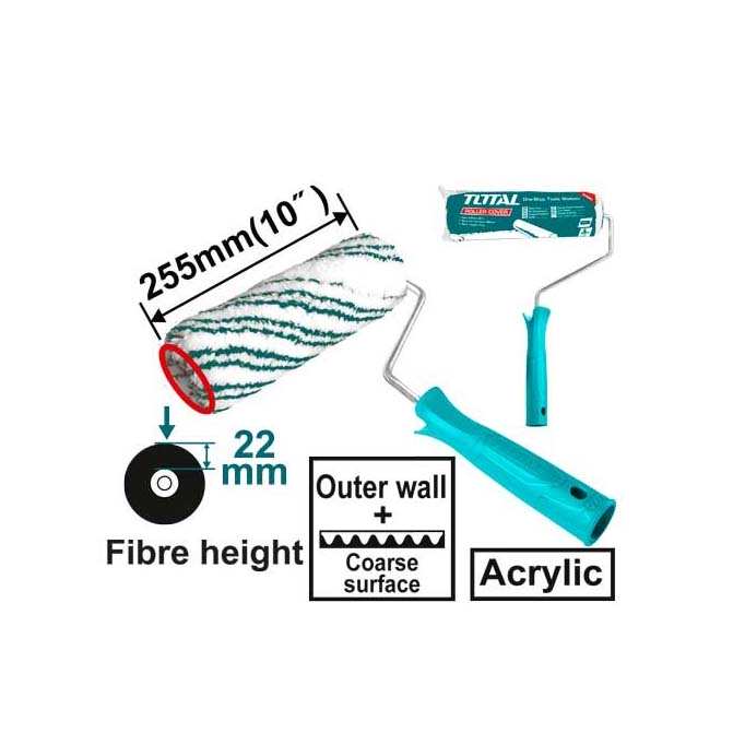 Brosse cylindrique Paroi extérieur 10″/255mm TOTAL THT85101