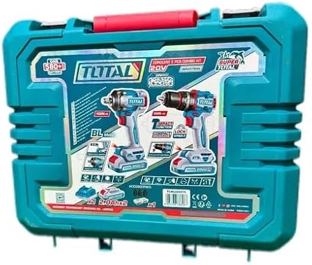 Kit combo sans fil TOTAL TCKLI20275 avec perceuse à percussion et clé à chocs 20 V