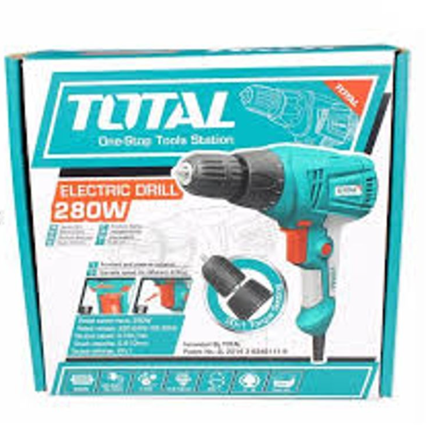 Visseuse électrique filaire TOTAL TD502106 280 W, mandrin sans clé 10 mm
