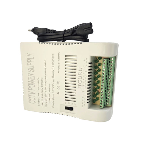 Bloc d’alimentation caméras 16 canaux ITGURU — détail