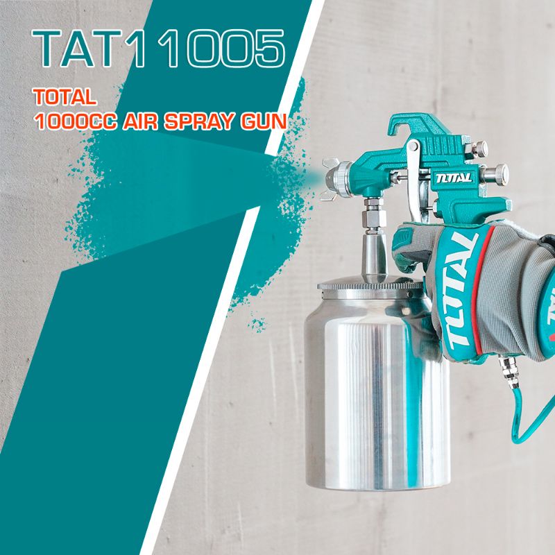 Pistolet à peinture 1000cc 1.5mm TOTAL TAT11001