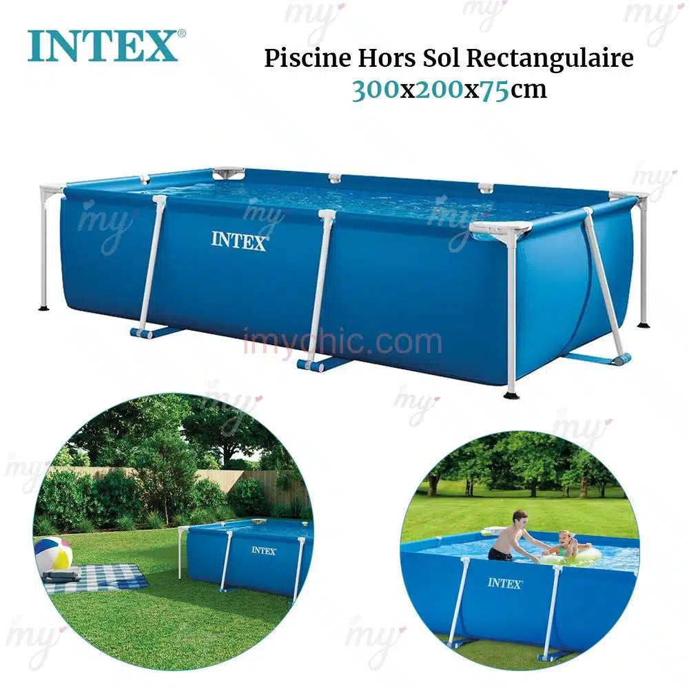 Piscine Hors Sol ‎Rectangulaire 300x200x75cm Intex 28272N