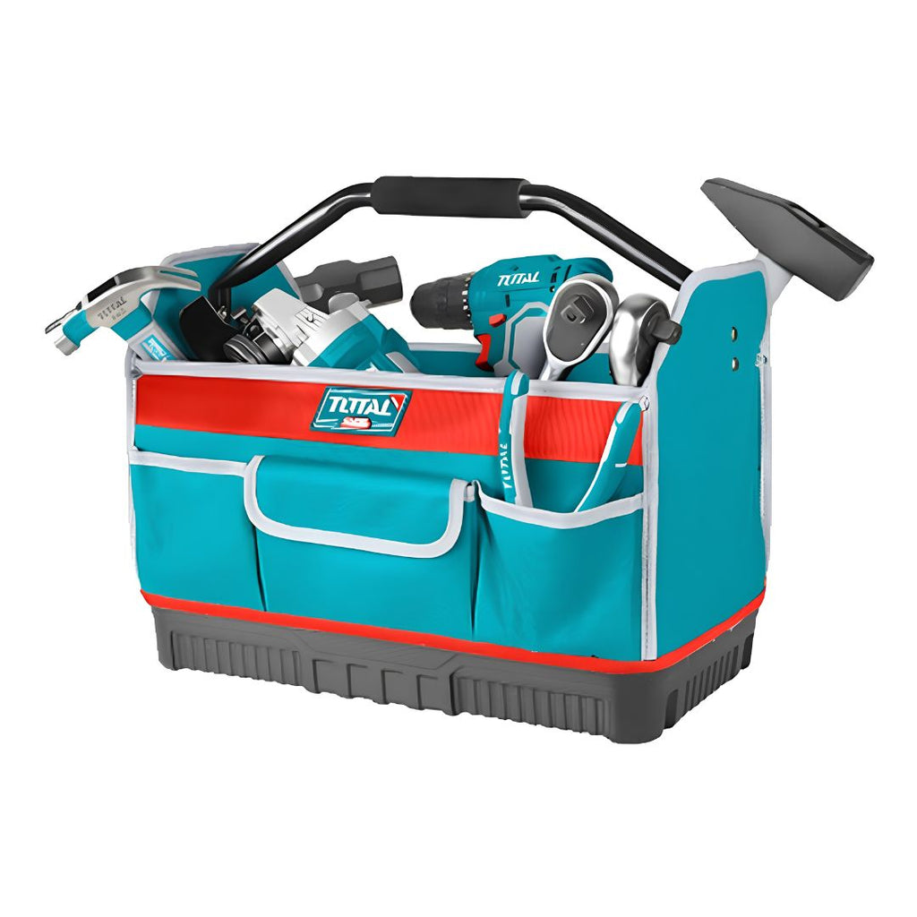 Sac à outils rigide 16″ poignée métal TOTAL THT36L03