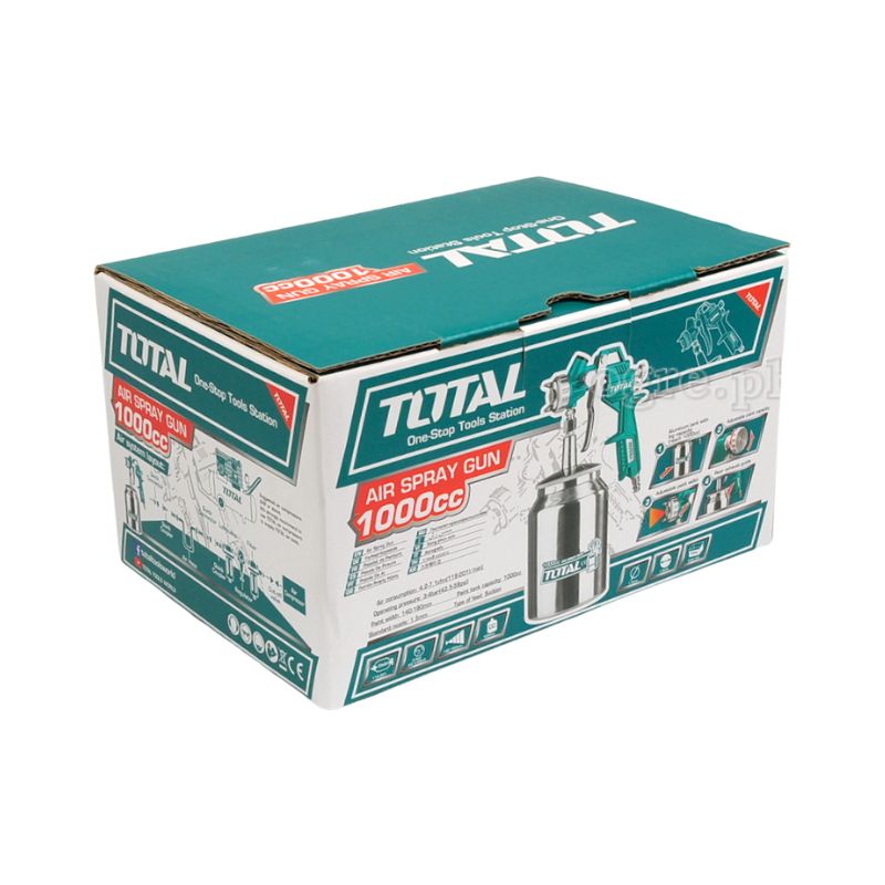 Pistolet à peinture 1000cc 1.5mm TOTAL TAT11001