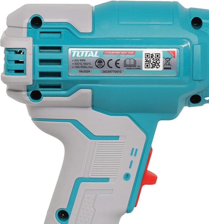 Pistolet à air chaud sans fil TOTAL TBLI20065 20 V avec batterie