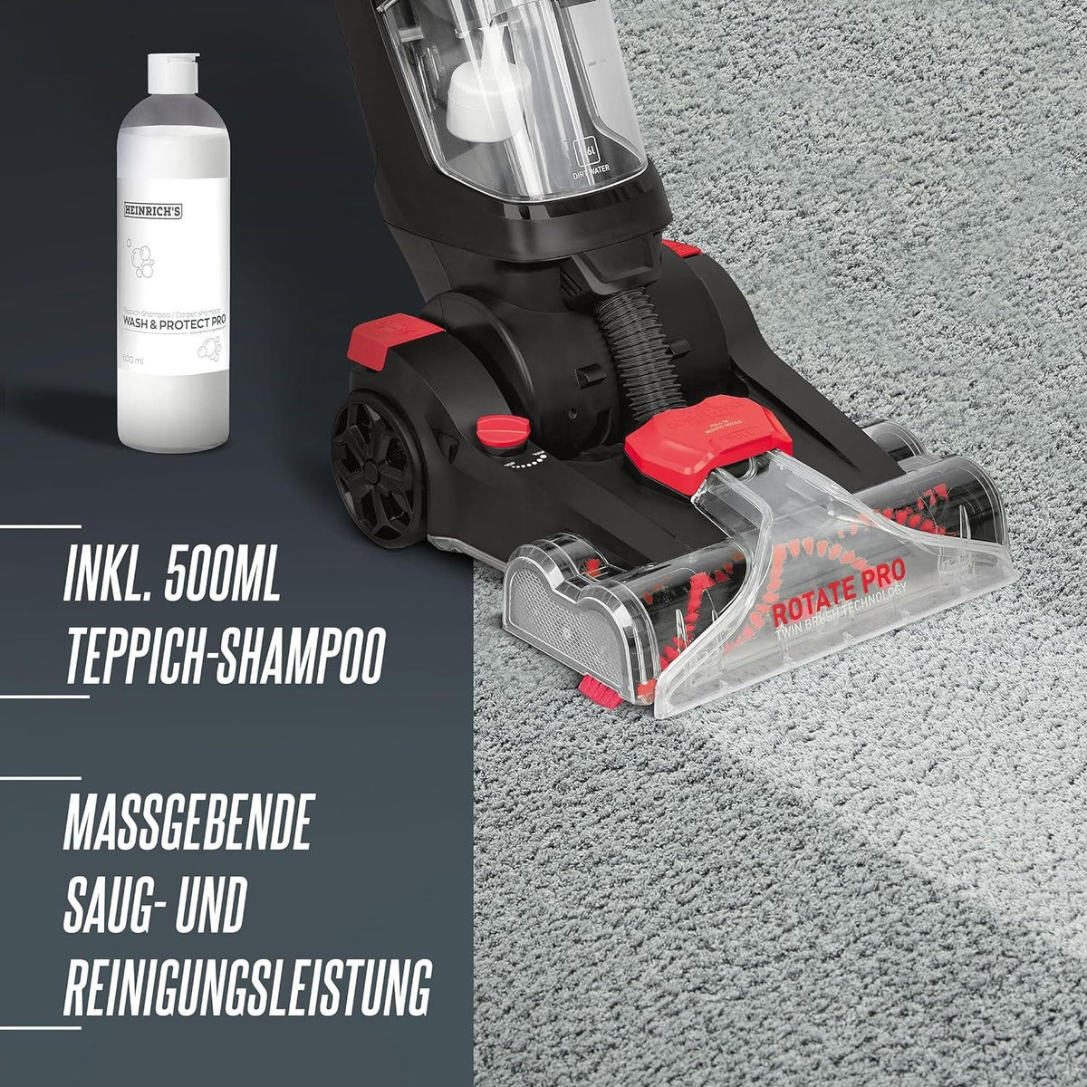 HEINRICH'S HTR 8848 avec shampoing tapis 500 ml