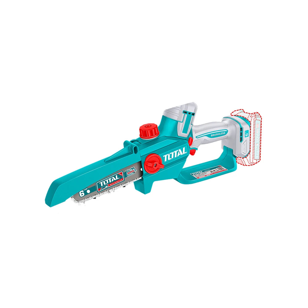 Mini tronçonneuse sans fil TOTAL TGSLI20662 20 V avec guide-chaîne de 6 pouces