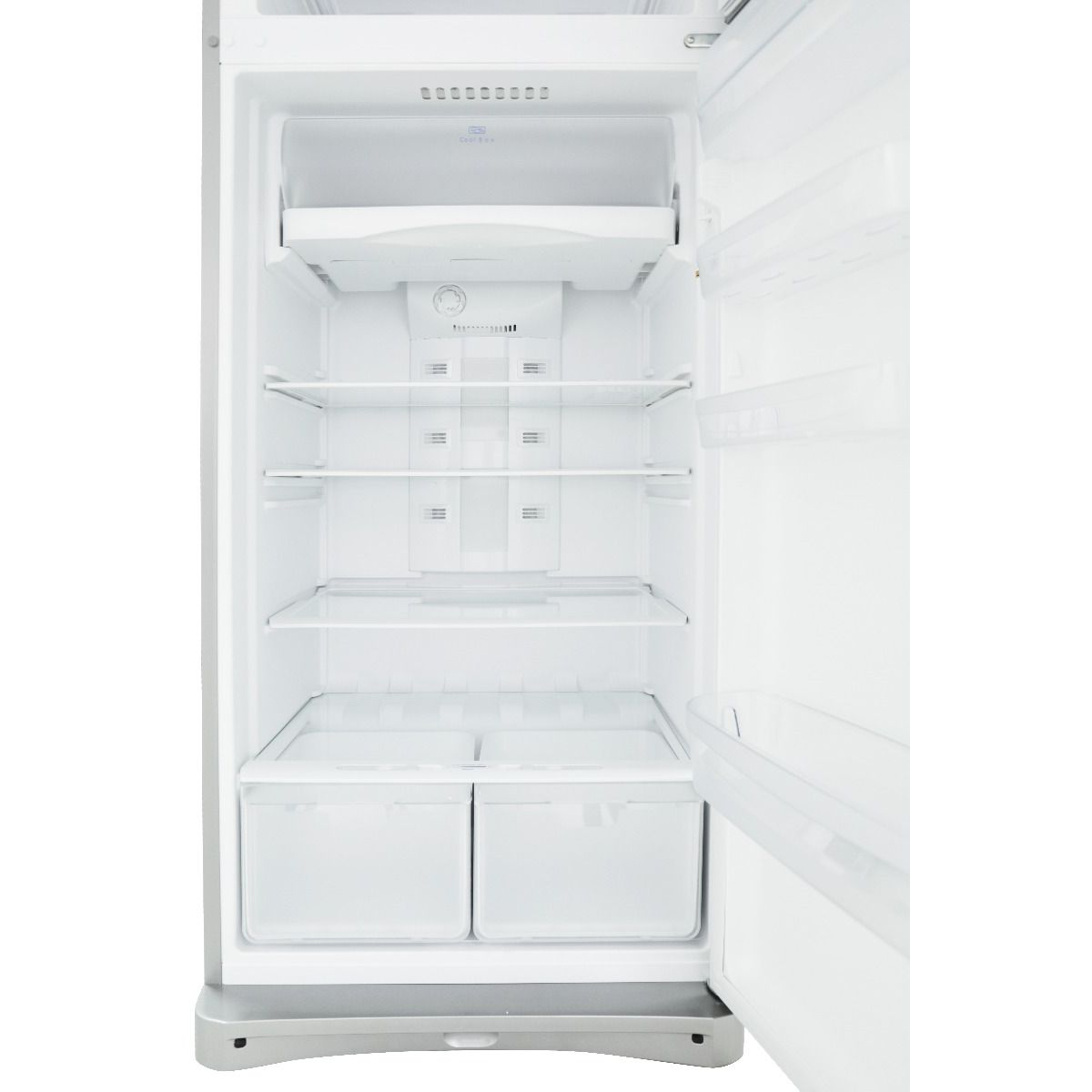 Intérieur du réfrigérateur Indesit TAAN 6 FNF S avec clayettes et bacs à légumes