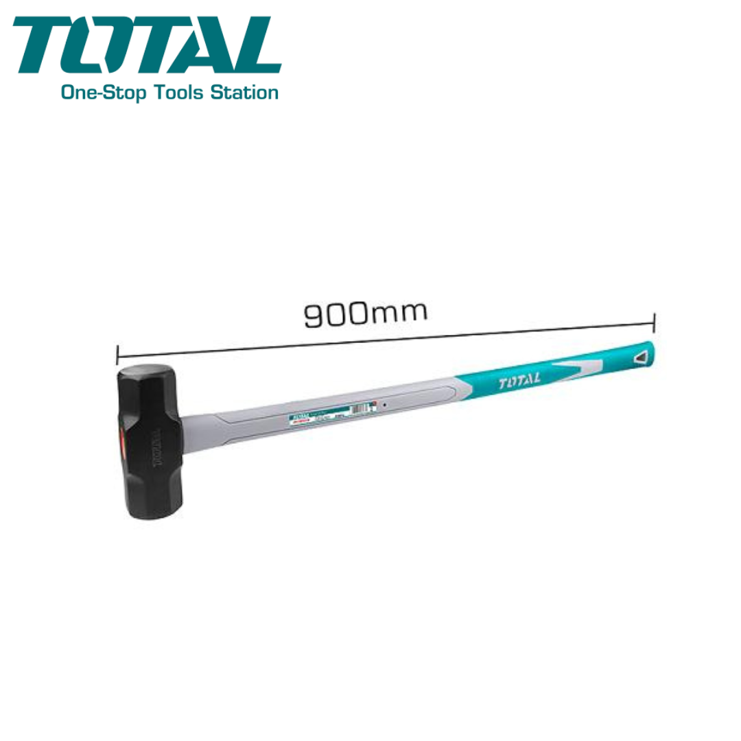 Marteau TOTAL THT720416 de 4 kg, longueur 900 mm, en acier forgé