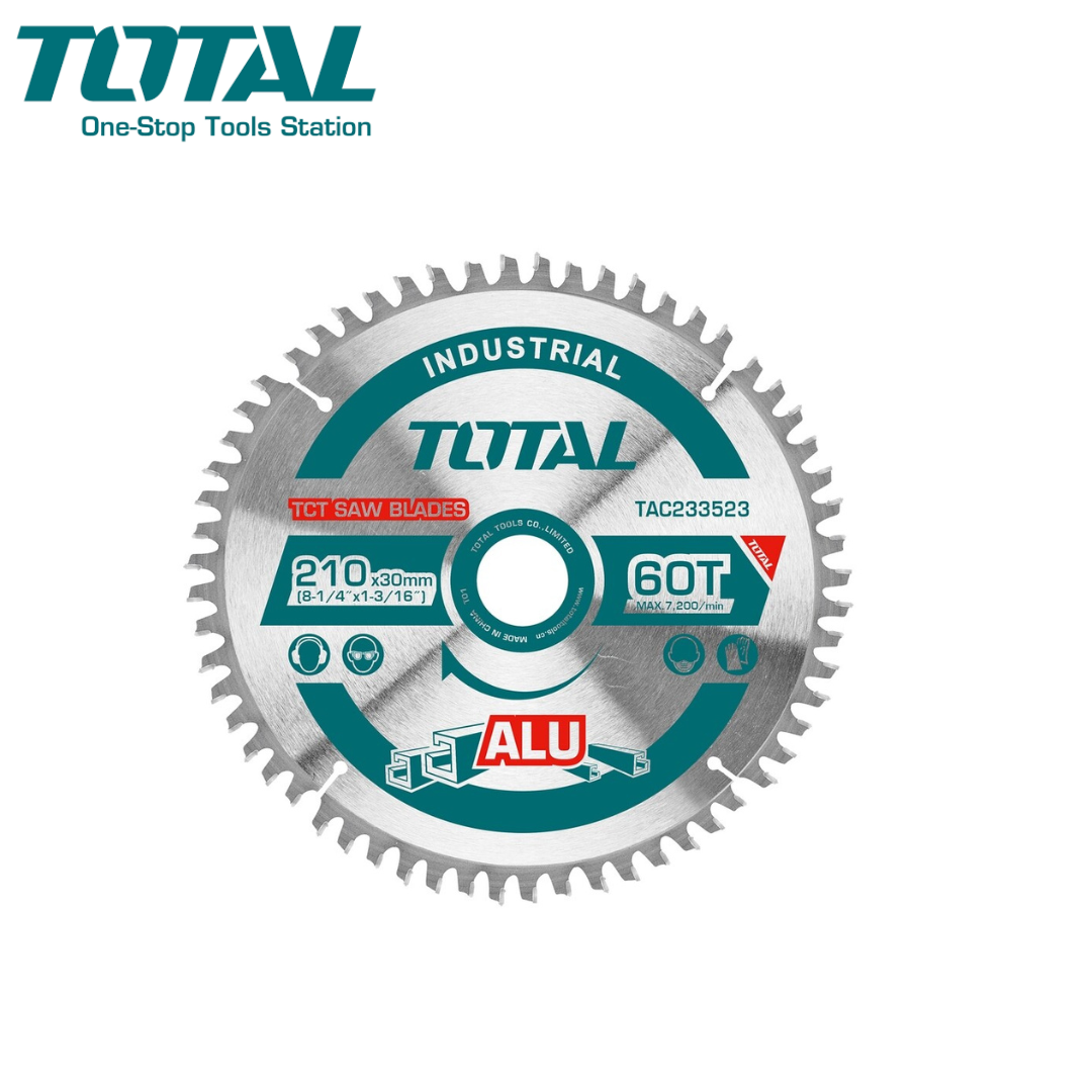 Lame de scie TCT pour aluminium 210mm TOTAL TAC233523