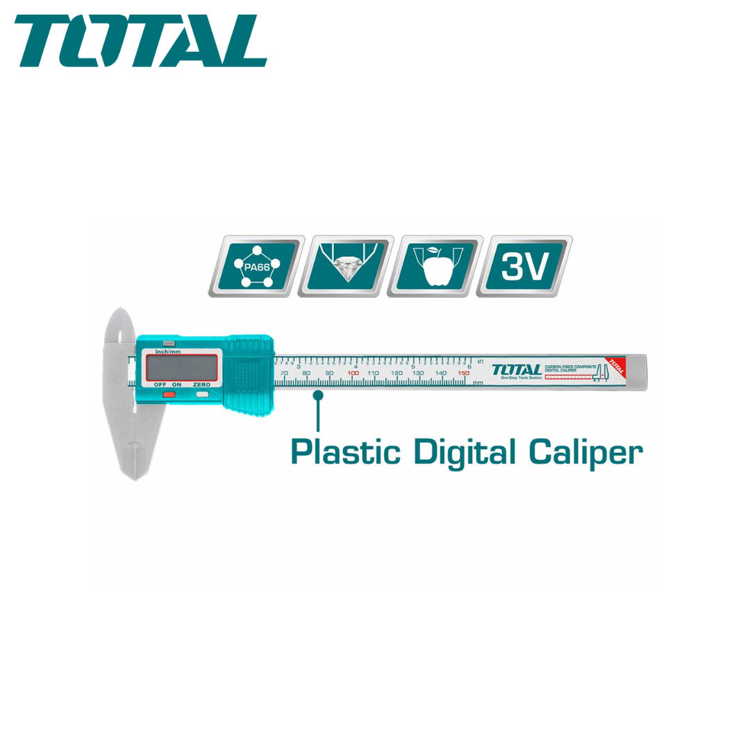 Pied à coulisse numérique en plastique TOTAL TMT331501