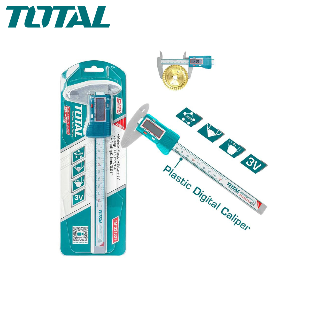 Pied à coulisse numérique en plastique TOTAL TMT331501