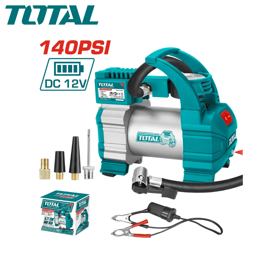 Compresseur d’air automatique 12V TOTAL TTAC1406