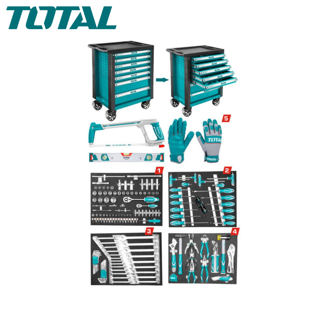 Coffret d’outils de 162 pièces TOTAL THPTCS71621