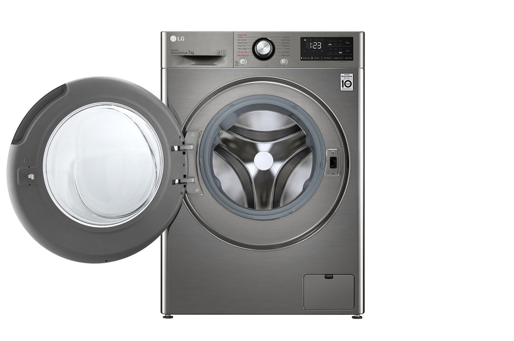 Machine à laver frontale 7 kg 1200 tr/min silver — LG F2V3HYPKP