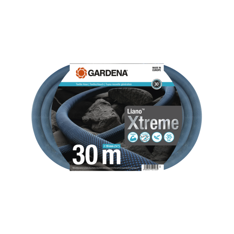 Tuyau textile Gardena Liano Xtreme 19 mm 3/4 pouce de 30 m, vue d'ensemble