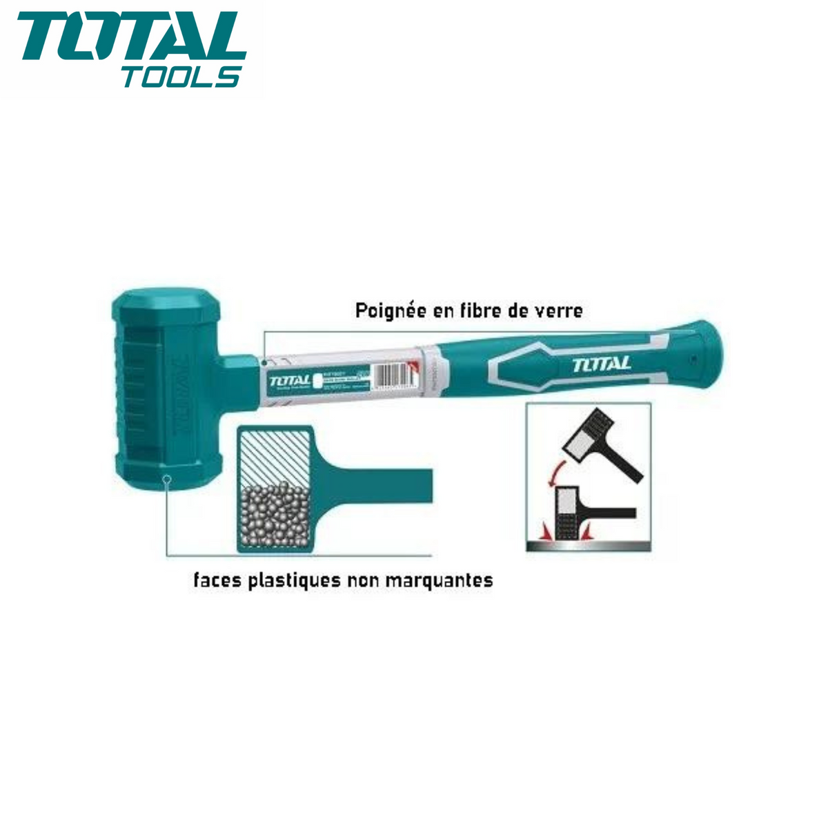 Maillet anti-rebond 900g TOTAL