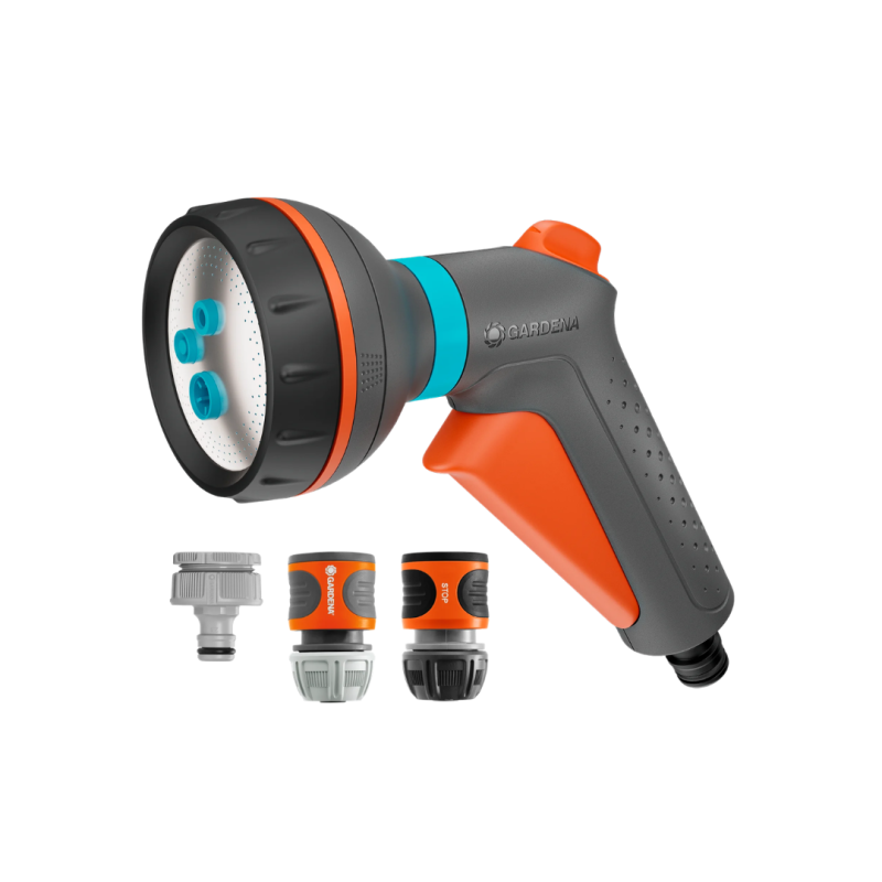 Pistolet d'arrosage multi-applications Classic Gardena avec son nécessaire de base