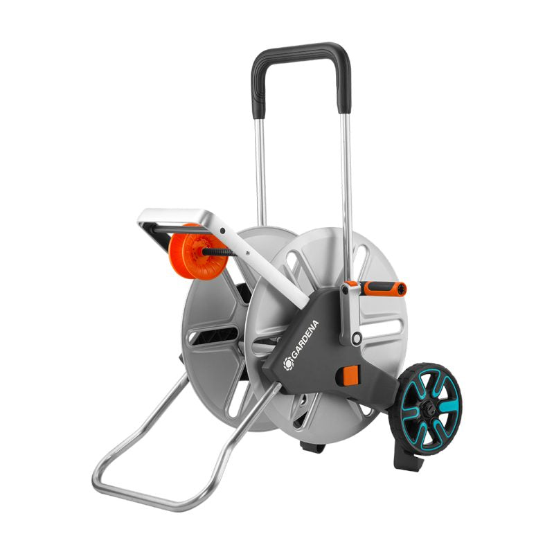 Dévidoir métal sur roues sans flexible CleverRoll L Easy Gardena, vue d'ensemble