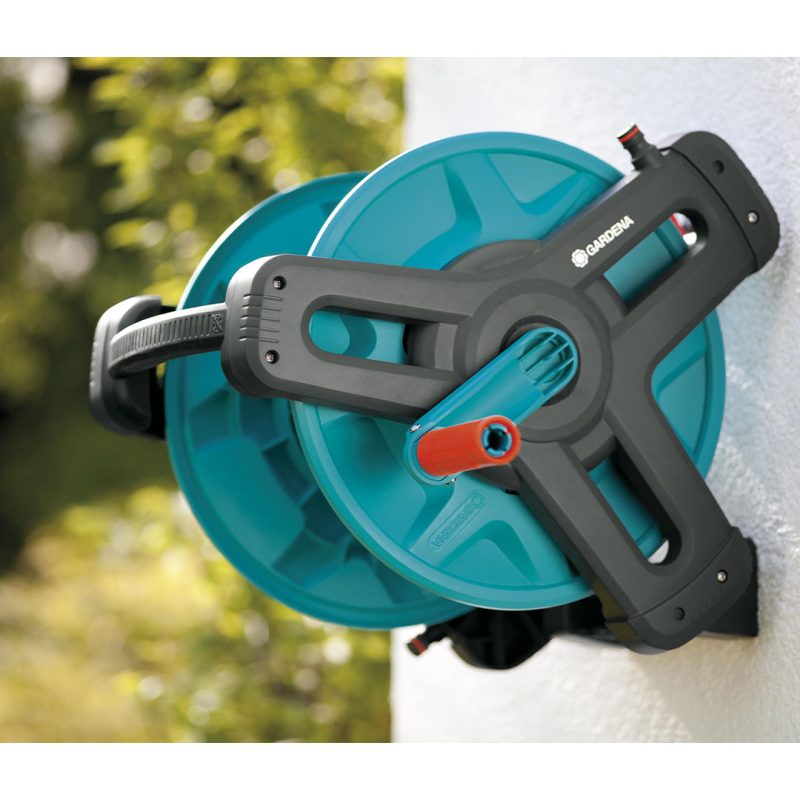 Poignée-roue repliable du dévidoir portable Gardena