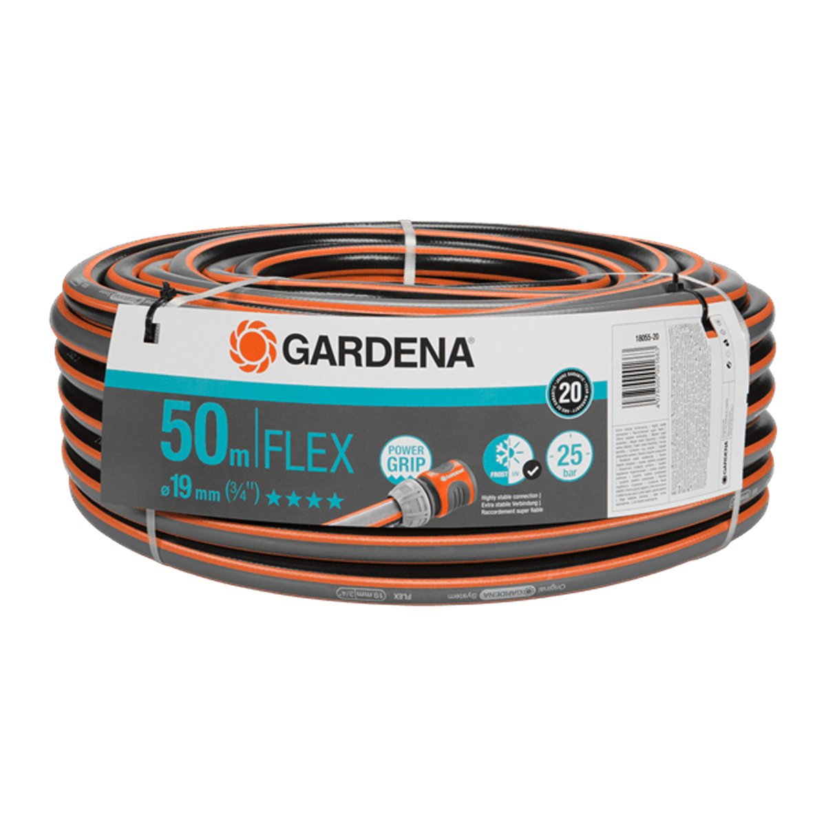 Tuyau d'arrosage Gardena Comfort FLEX 19 mm 3/4 pouce en couronne de 50 m, vue d'ensemble