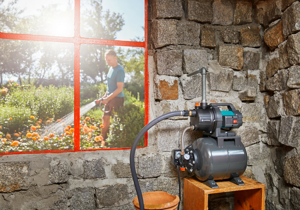 Groupe de surpression Gardena 3700/4 installé et raccordé