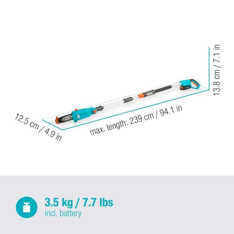 Élagueuse sur perche TCS 20/18V P4A avec batterie Gardena — vue 7