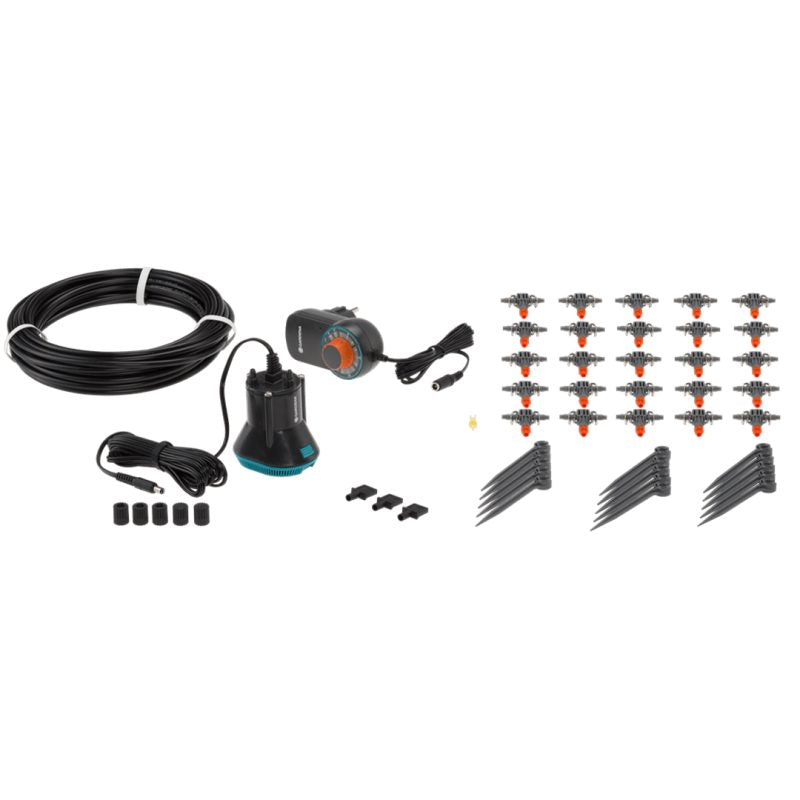 Goutteurs en ligne et tuyau 4,6 mm fournis dans le kit Jardin urbain