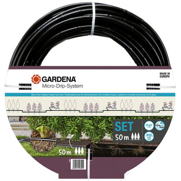 Kit d'initiation 50 m de tuyau à goutteurs incorporés avec bouchon de fin de ligne — Gardena
