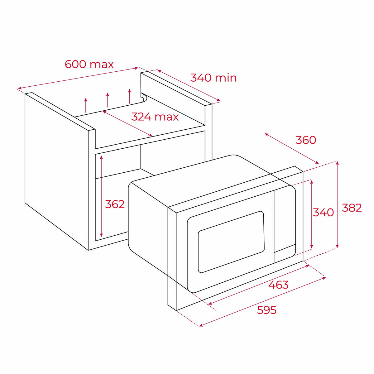 Dimensions Teka MWE 207 FI