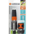 Nécessaire d'arrosage Gardena 19 mm (3/4″) : lance d'arrosage et raccord Aquastop