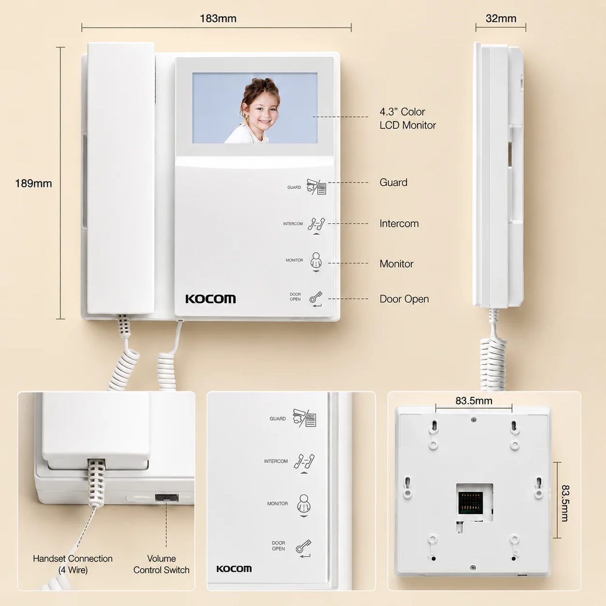 KOCOM Inter Video Phone  REF:KCV-464