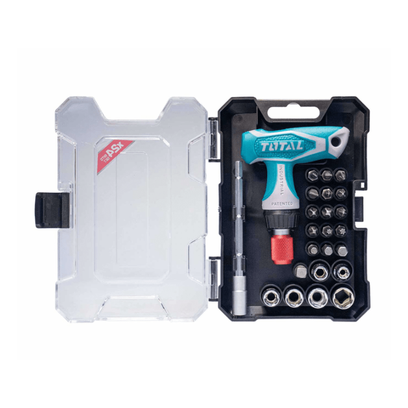 Jeu de 24 tournevis à clé en Cr-V TOTAL TACSD30186