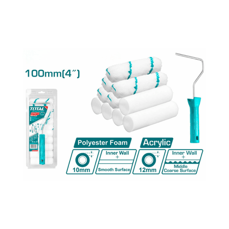 Brosse cylindrique 12 en 1 Set TOTAL THT81121001