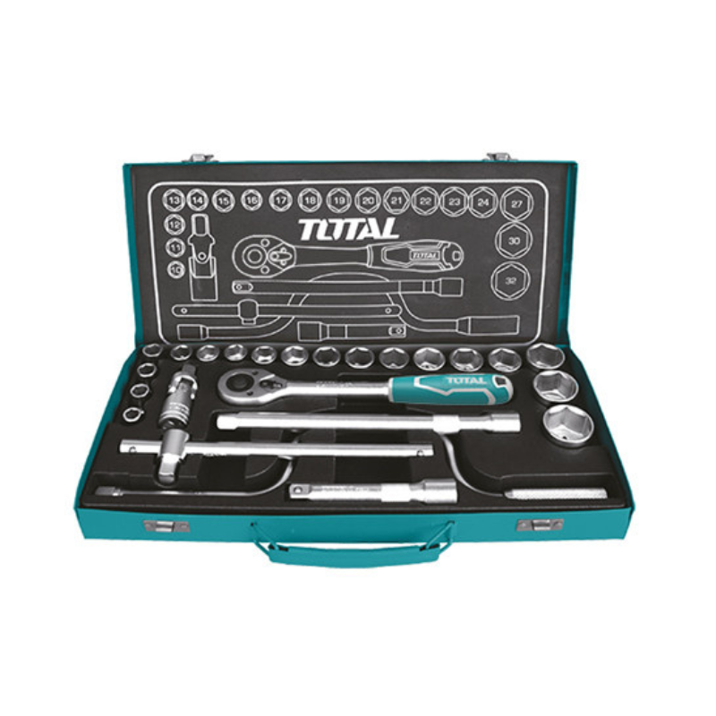 Jeu de 24 douilles 1/2″ TOTAL THT141253