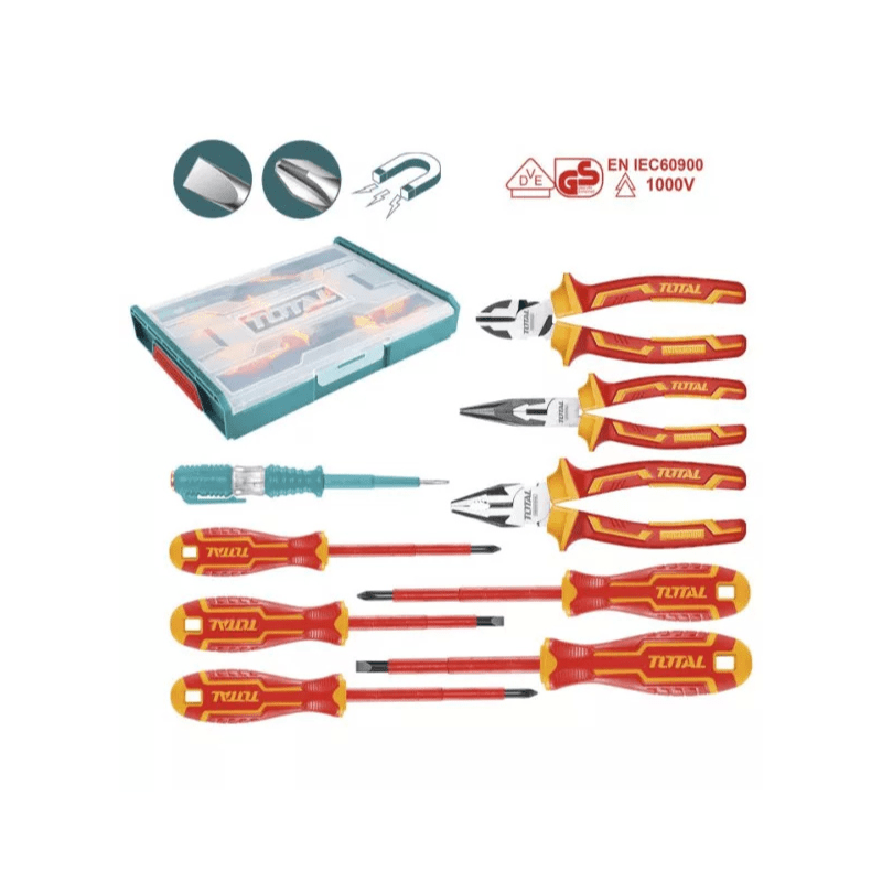 Ensemble d’outils à main isolés 9 pièces TOTAL THKTV02H091