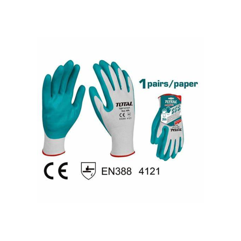 Gants enduits nitrile taille XL TOTAL TSP12101