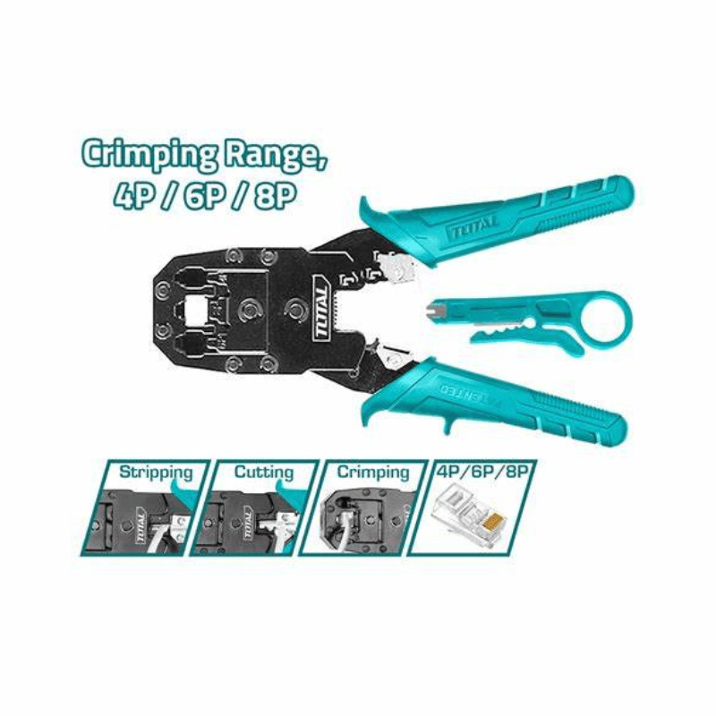 Pince à sertir modulaire 8 Pouces TOTAL TMPC4468P